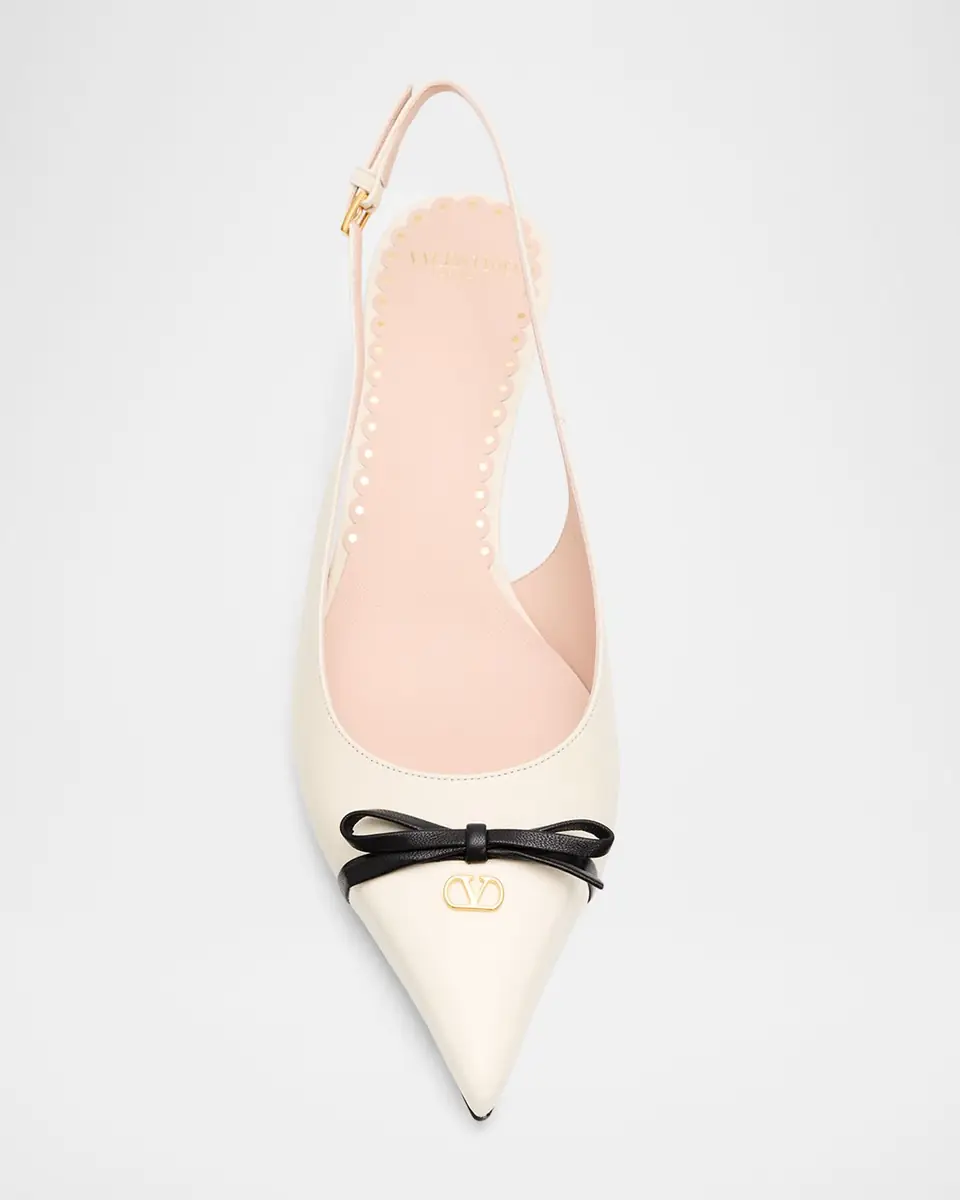 Valentino Garavani 45mm Bepointy Leather Slingback Pumps | Thumbnail 5