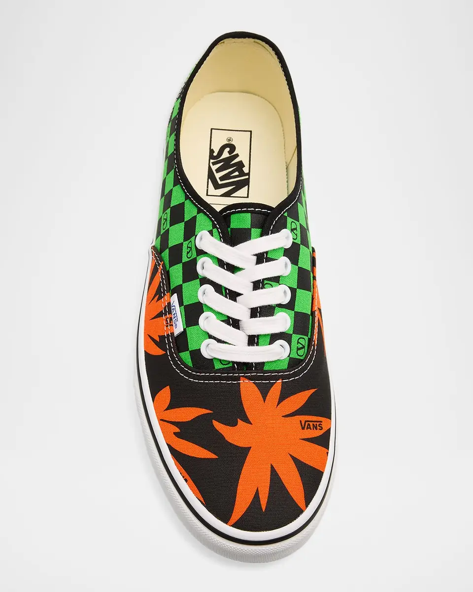 Valentino Garavani x Vans Men's Tess St VLogo Tropical Canvas Low-Top Sneakers | Thumbnail 14 Valentino Garavani x Vans Men's Tess St VLogo Tropical Canvas Low-Top Sneakers | Thumbnail 14