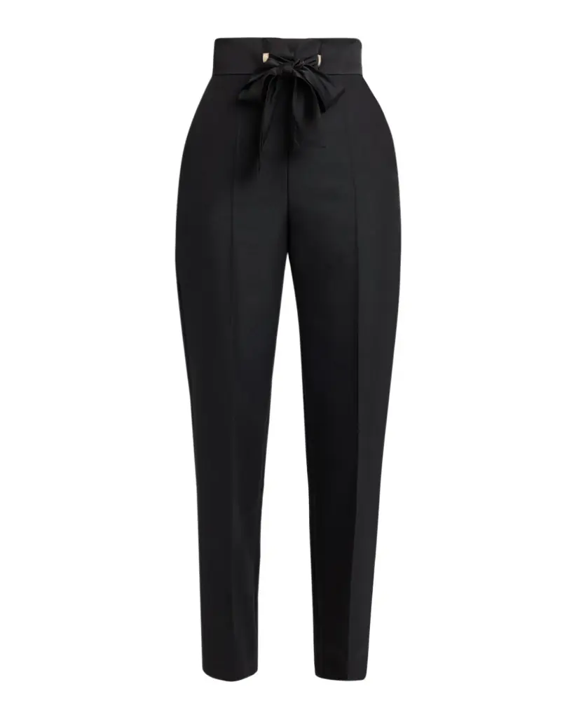 Valentino Garavani Bow High-Rise Cashmere Straight-Leg Pants | Image 1 Valentino Garavani Bow High-Rise Cashmere Straight-Leg Pants | Image 1