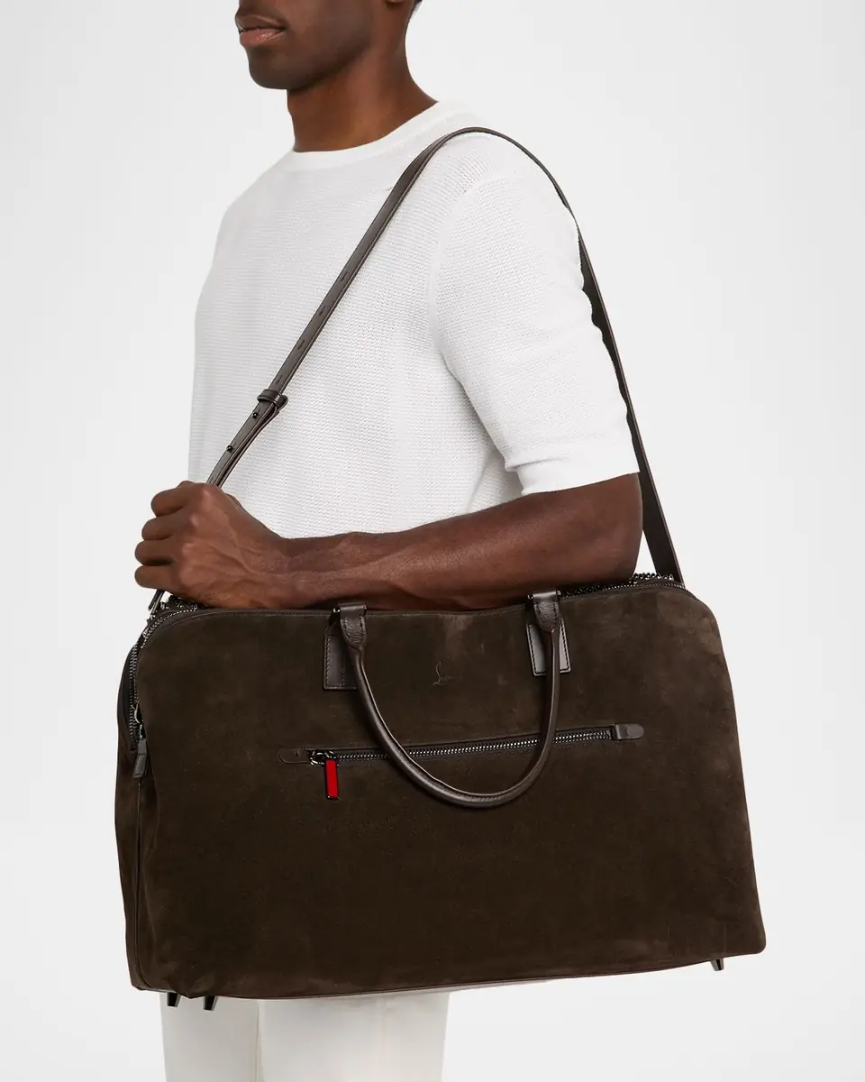 Christian Louboutin Men's Funky Reversed Leather and Spikes Duffel Bag | Thumbnail 2