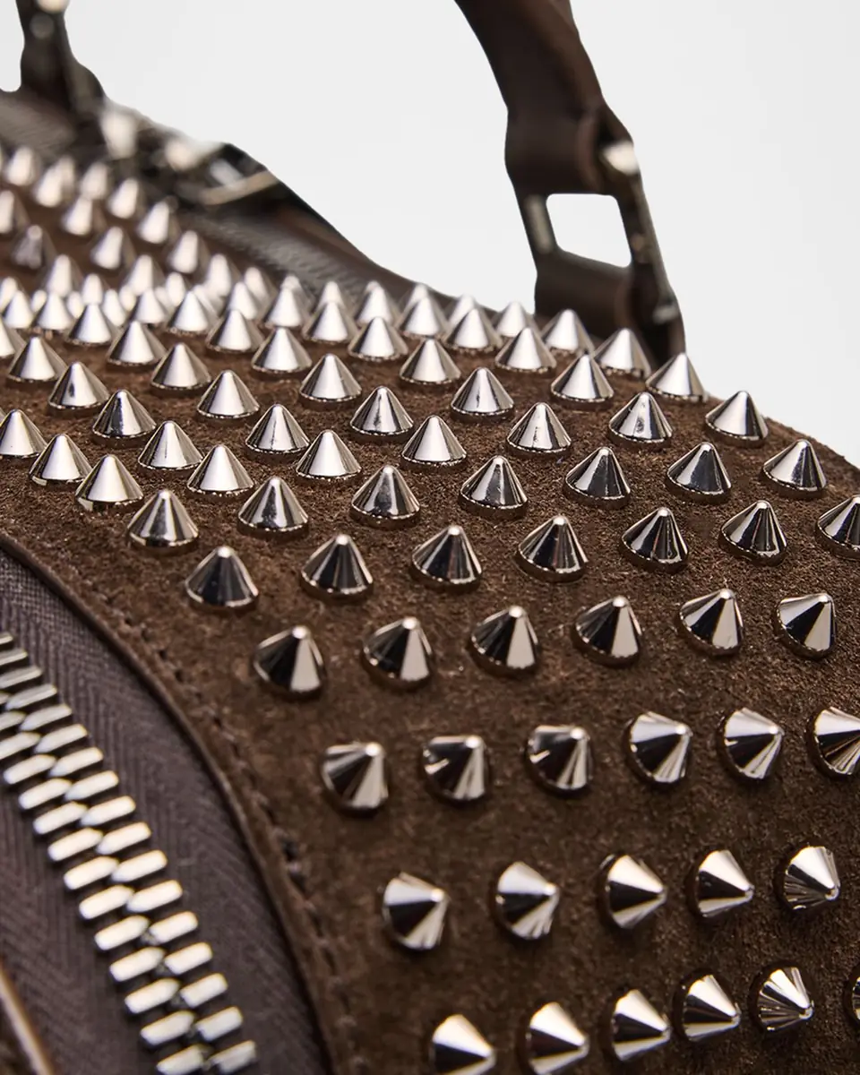 Christian Louboutin Men's Funky Reversed Leather and Spikes Duffel Bag | Thumbnail 5