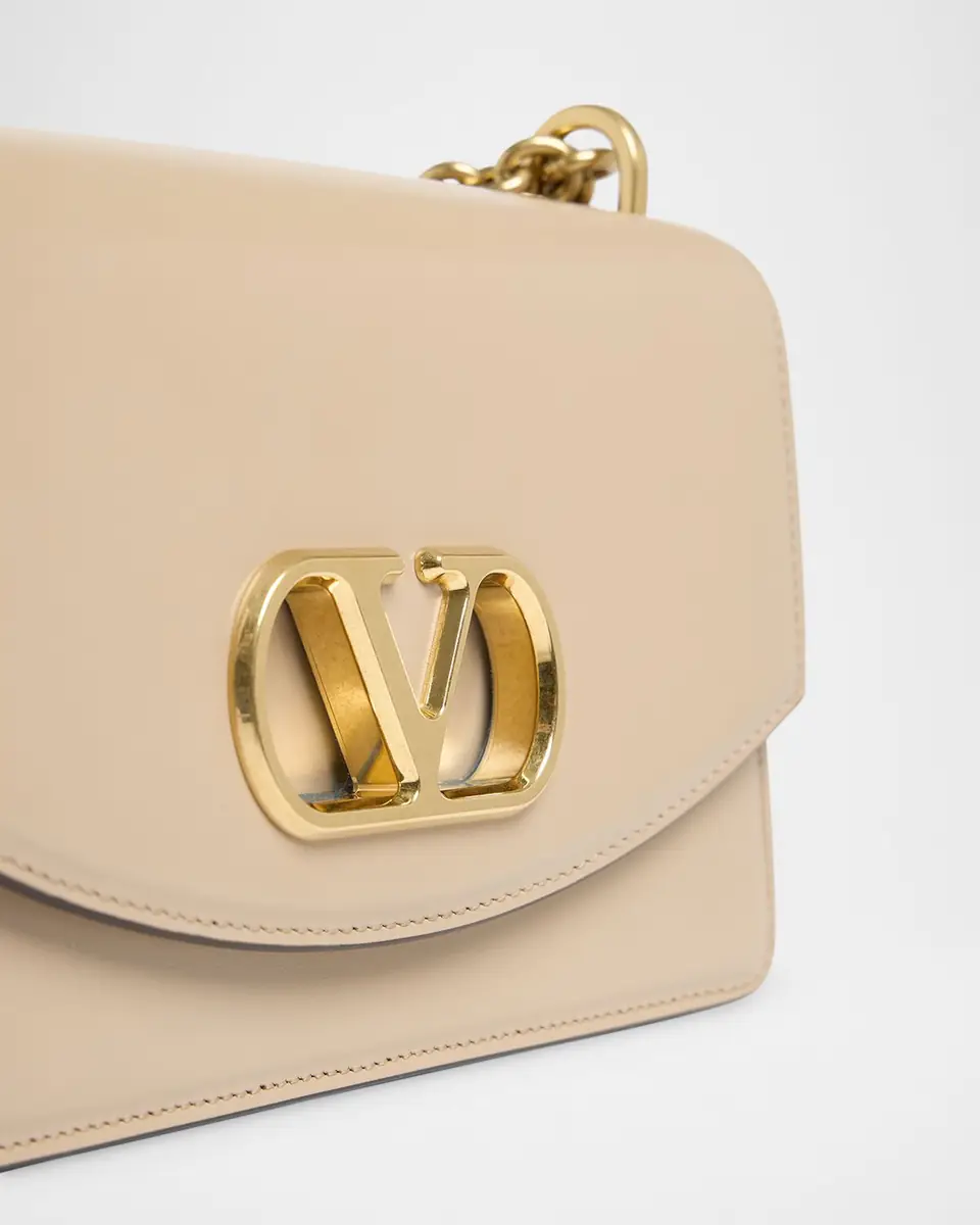 Valentino Garavani Vain Small VLOGO Leather Shoulder Bag | Thumbnail 3 Valentino Garavani Vain Small VLOGO Leather Shoulder Bag | Thumbnail 3