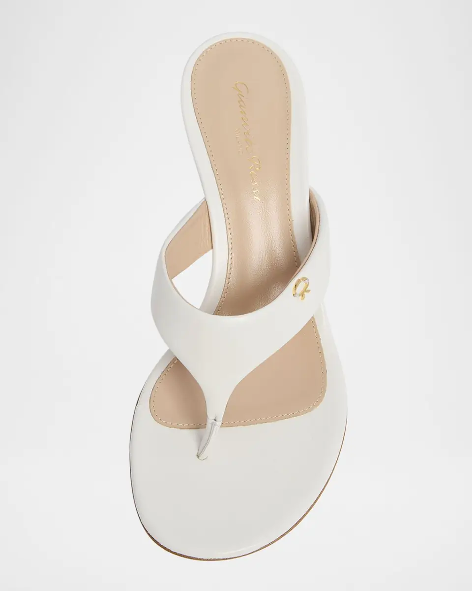 Gianvito Rossi Leather Heeled Thong Sandals | Thumbnail 6
