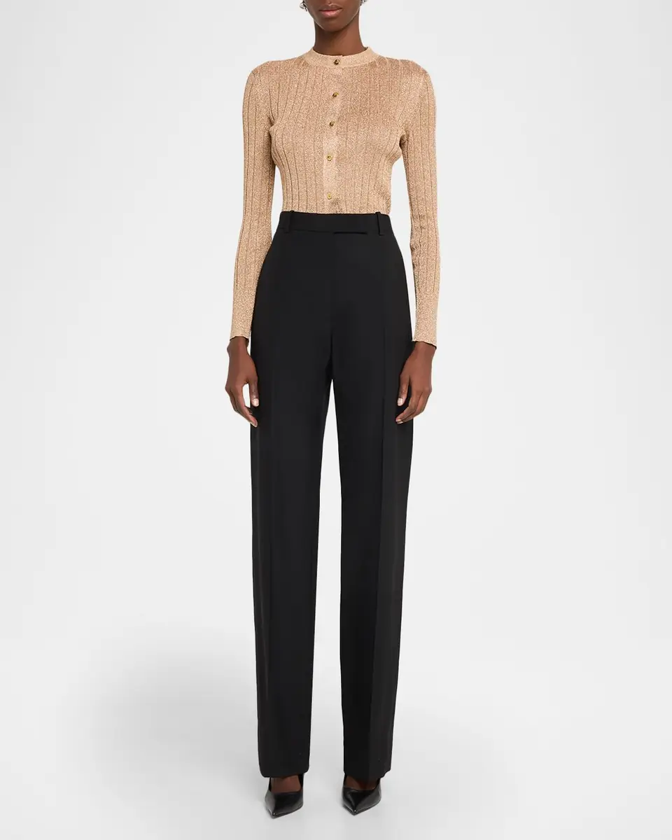 TOM FORD Wool Stretch Straight-Leg Trousers | Thumbnail 2