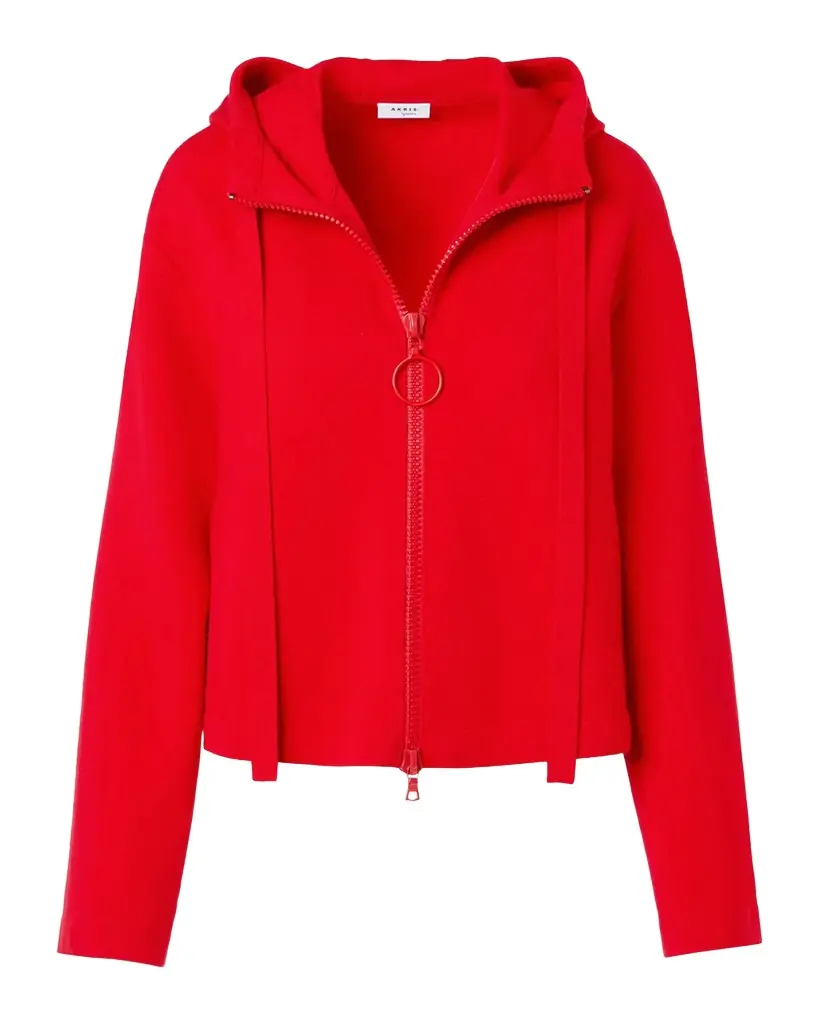 Akris punto Zip-Front Wool-Blend Hoodie | Image 1 Akris punto Zip-Front Wool-Blend Hoodie | Image 1