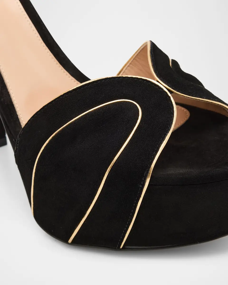 Gianvito Rossi Suede Ankle-Strap Platform Sandals | Thumbnail 4