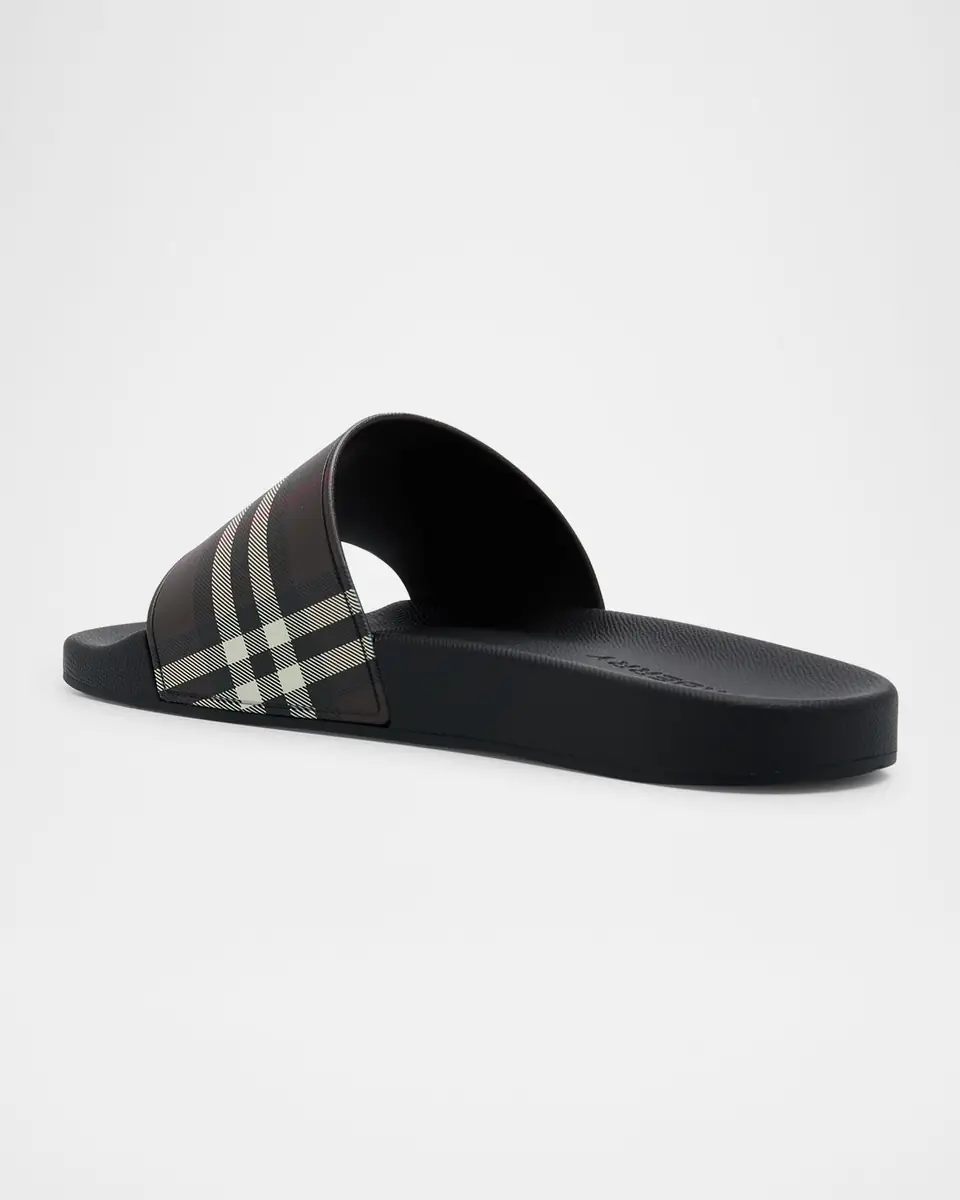 Burberry Men's Furley Check Slides | Thumbnail 4 Burberry Men's Furley Check Slides | Thumbnail 4