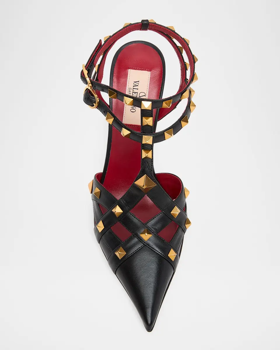 Valentino Garavani 100mm Studdy Leather Pointed-Toe Pumps | Thumbnail 4 Valentino Garavani 100mm Studdy Leather Pointed-Toe Pumps | Thumbnail 4