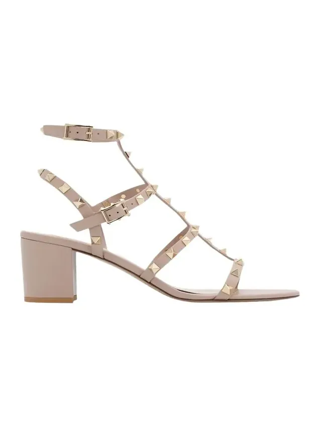 60mm Rockstud Leather City Sandals 60mm Rockstud Leather City Sandals