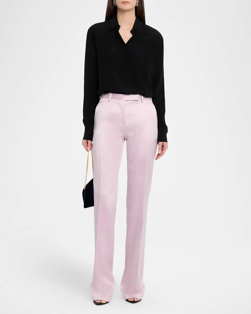 TOM FORD Satin Straight-Leg Tailored Pants | Thumbnail 2 TOM FORD Satin Straight-Leg Tailored Pants | Thumbnail 2