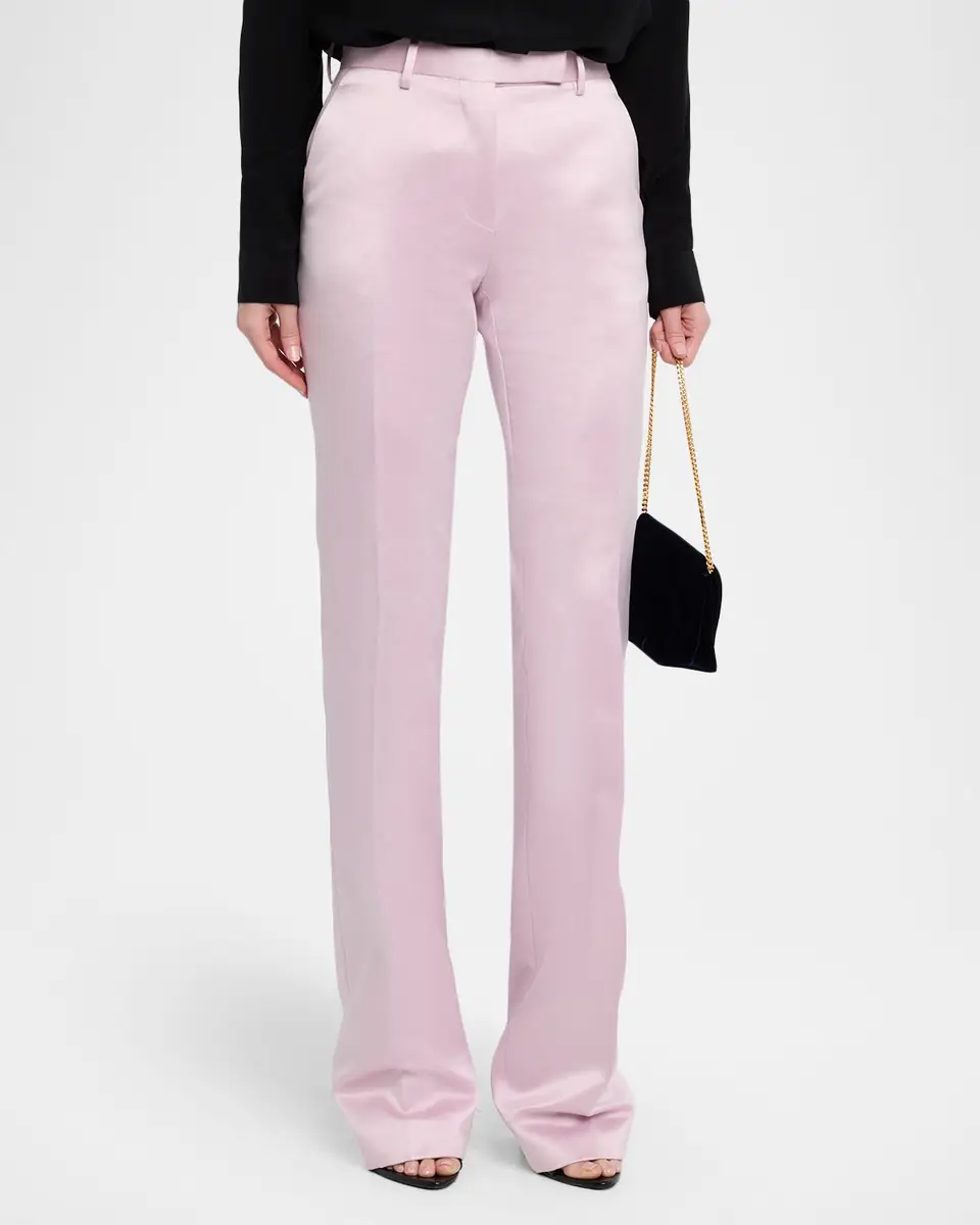 TOM FORD Satin Straight-Leg Tailored Pants | Thumbnail 4 TOM FORD Satin Straight-Leg Tailored Pants | Thumbnail 4