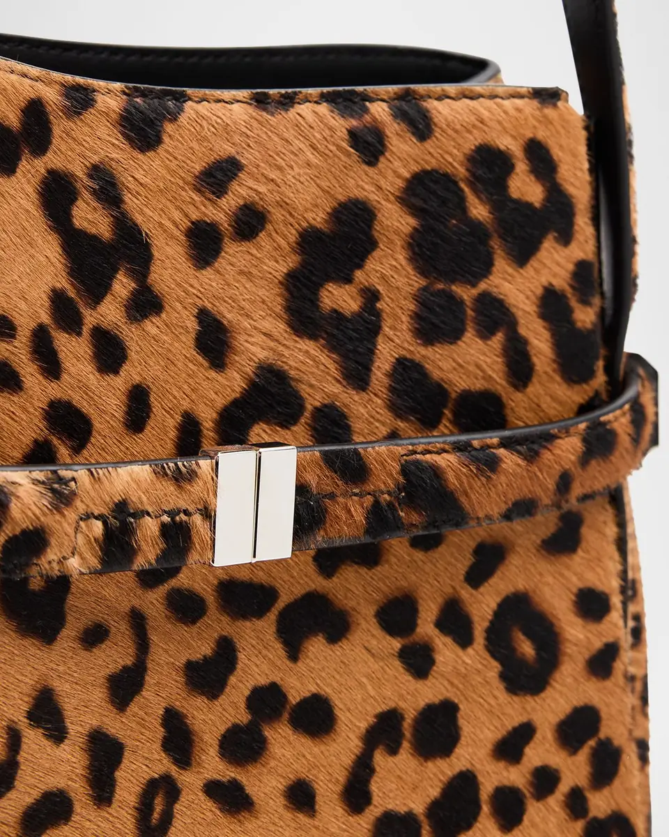TOTEME Belted Leopard Pony Hair Bucket Bag | Thumbnail 3