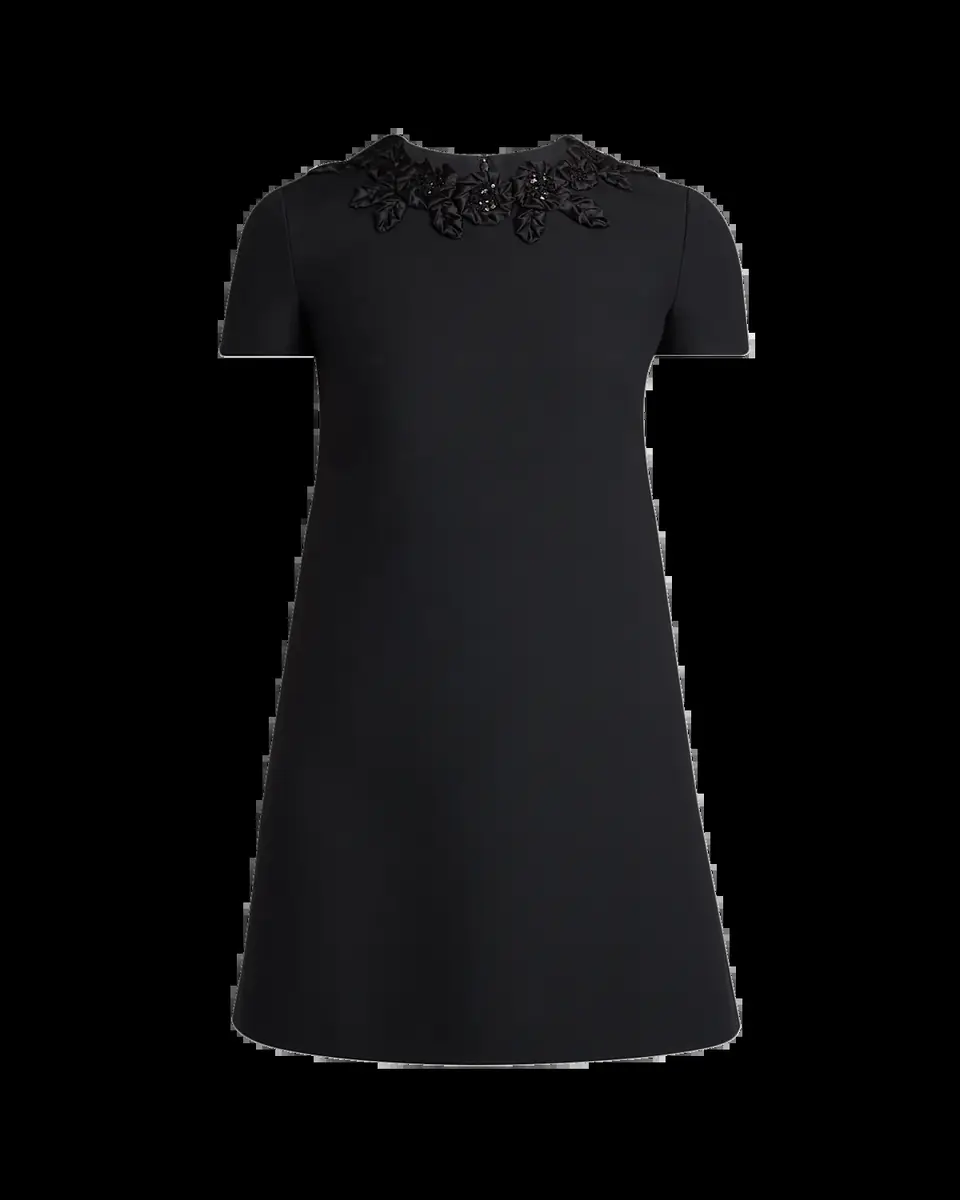 Valentino Garavani Rose Embroidered Short-Sleeve Mini Dress | Thumbnail 5 Valentino Garavani Rose Embroidered Short-Sleeve Mini Dress | Thumbnail 5