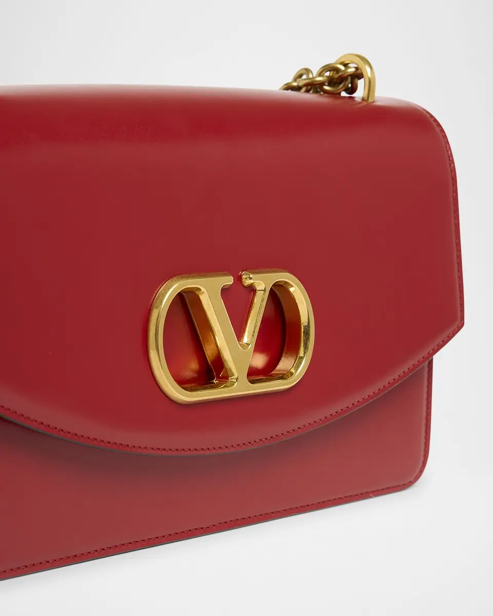 Valentino Garavani Vain VLOGO Leather Shoulder Bag | Thumbnail 5 Valentino Garavani Vain VLOGO Leather Shoulder Bag | Thumbnail 5