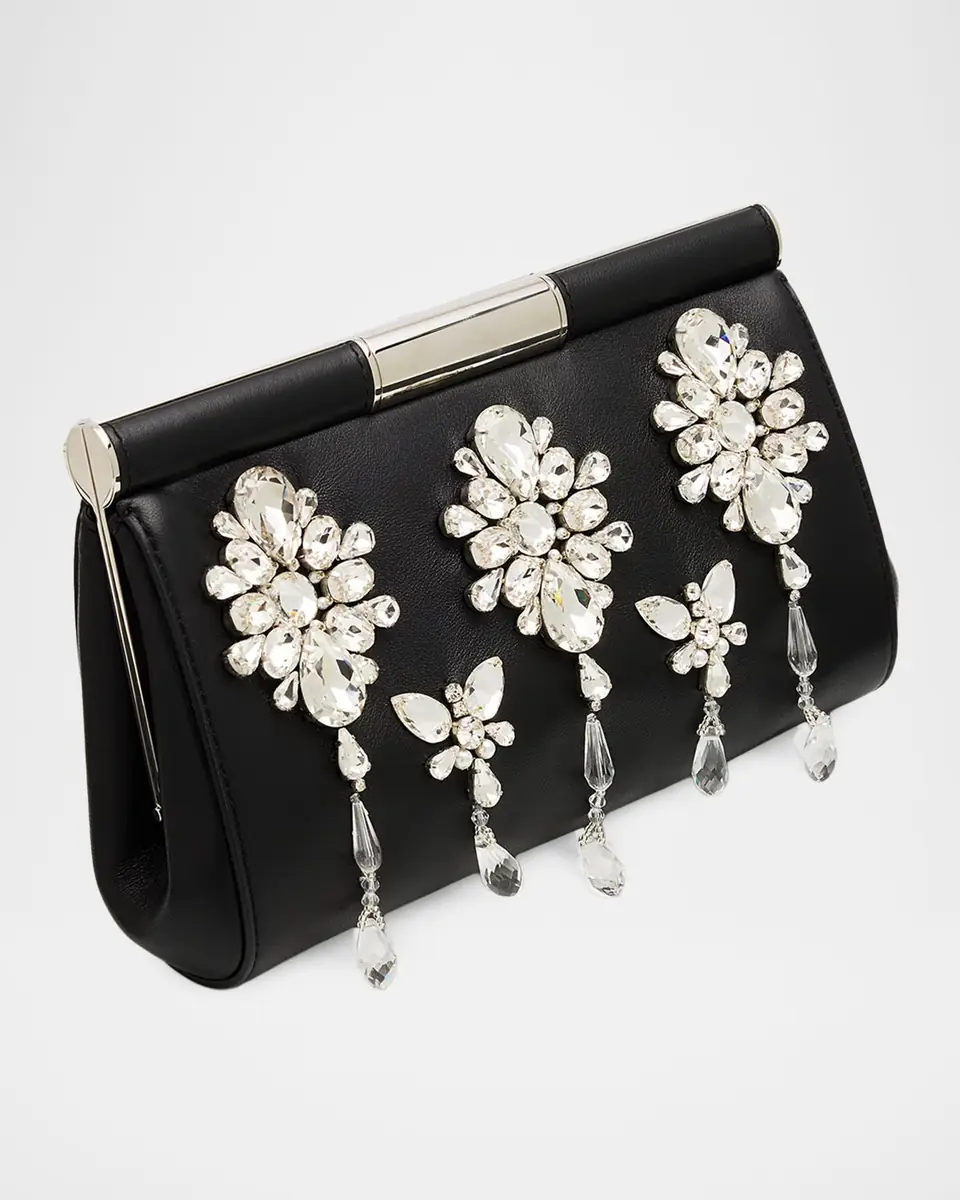 Dolce & Gabbana Marlene Crystal-Embellished Leather Shoulder Bag | Thumbnail 2