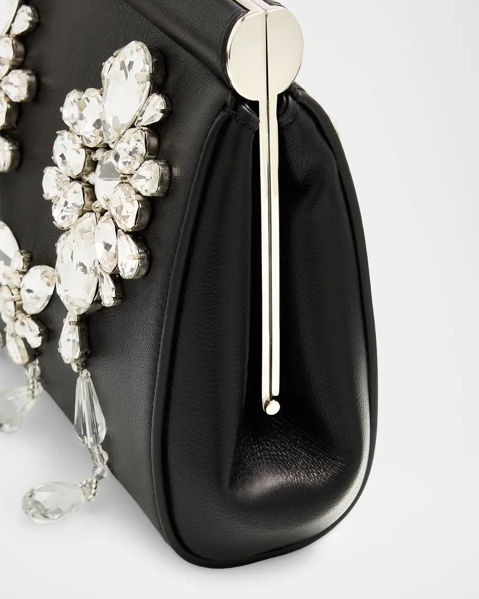 Dolce & Gabbana Marlene Crystal-Embellished Leather Shoulder Bag | Thumbnail 5