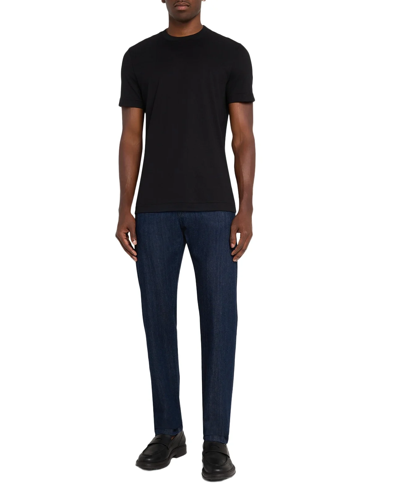 Men's Solid Cotton Crewneck T-Shirt