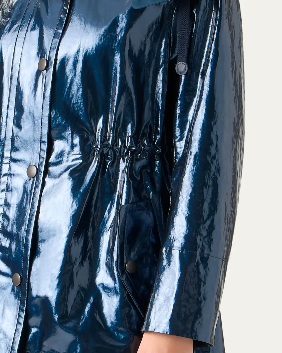 Akris punto Lacquered Short Parka Jacket | Thumbnail 5 Akris punto Lacquered Short Parka Jacket | Thumbnail 5