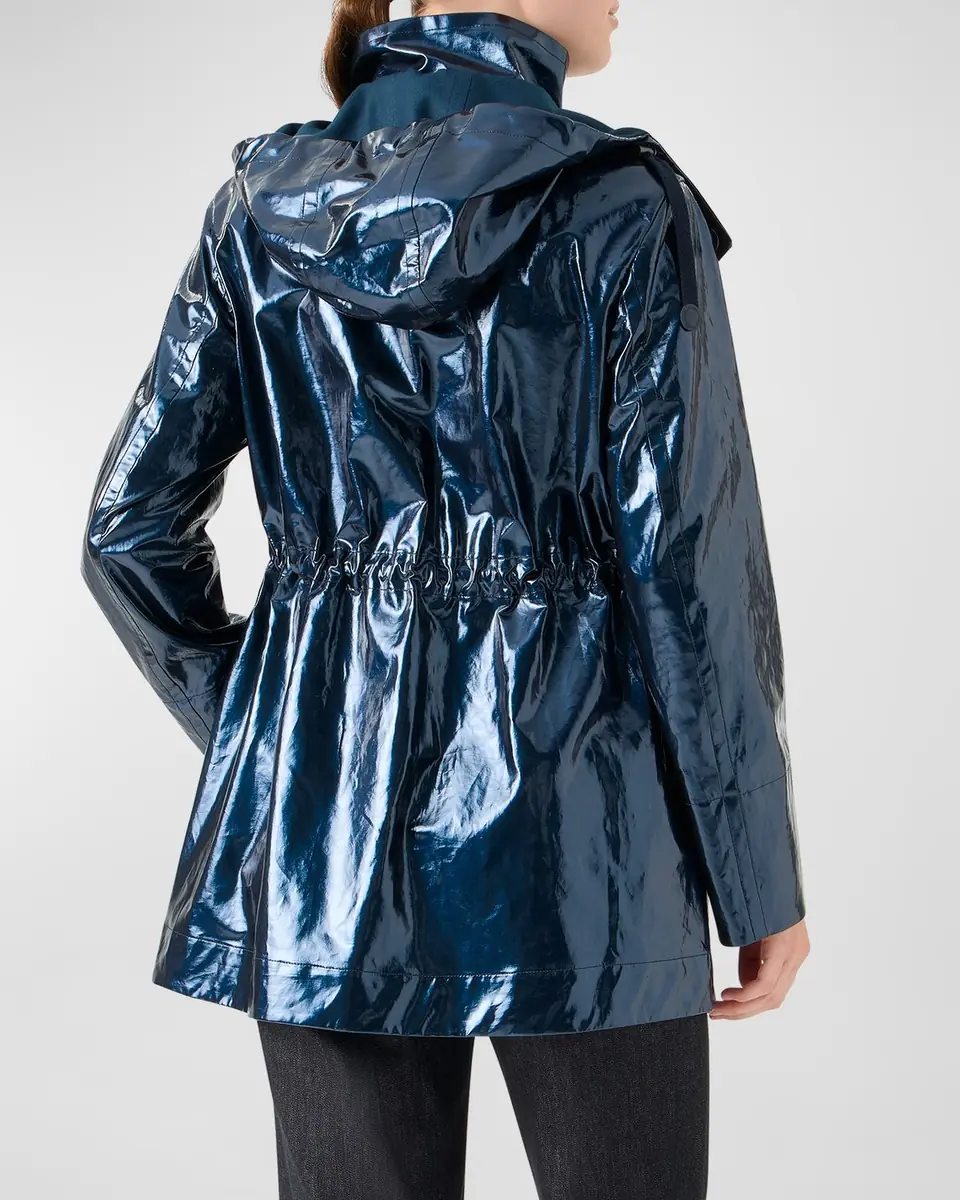 Akris punto Lacquered Short Parka Jacket | Thumbnail 6 Akris punto Lacquered Short Parka Jacket | Thumbnail 6