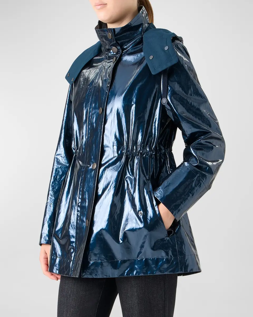Akris punto Lacquered Short Parka Jacket | Thumbnail 9 Akris punto Lacquered Short Parka Jacket | Thumbnail 9