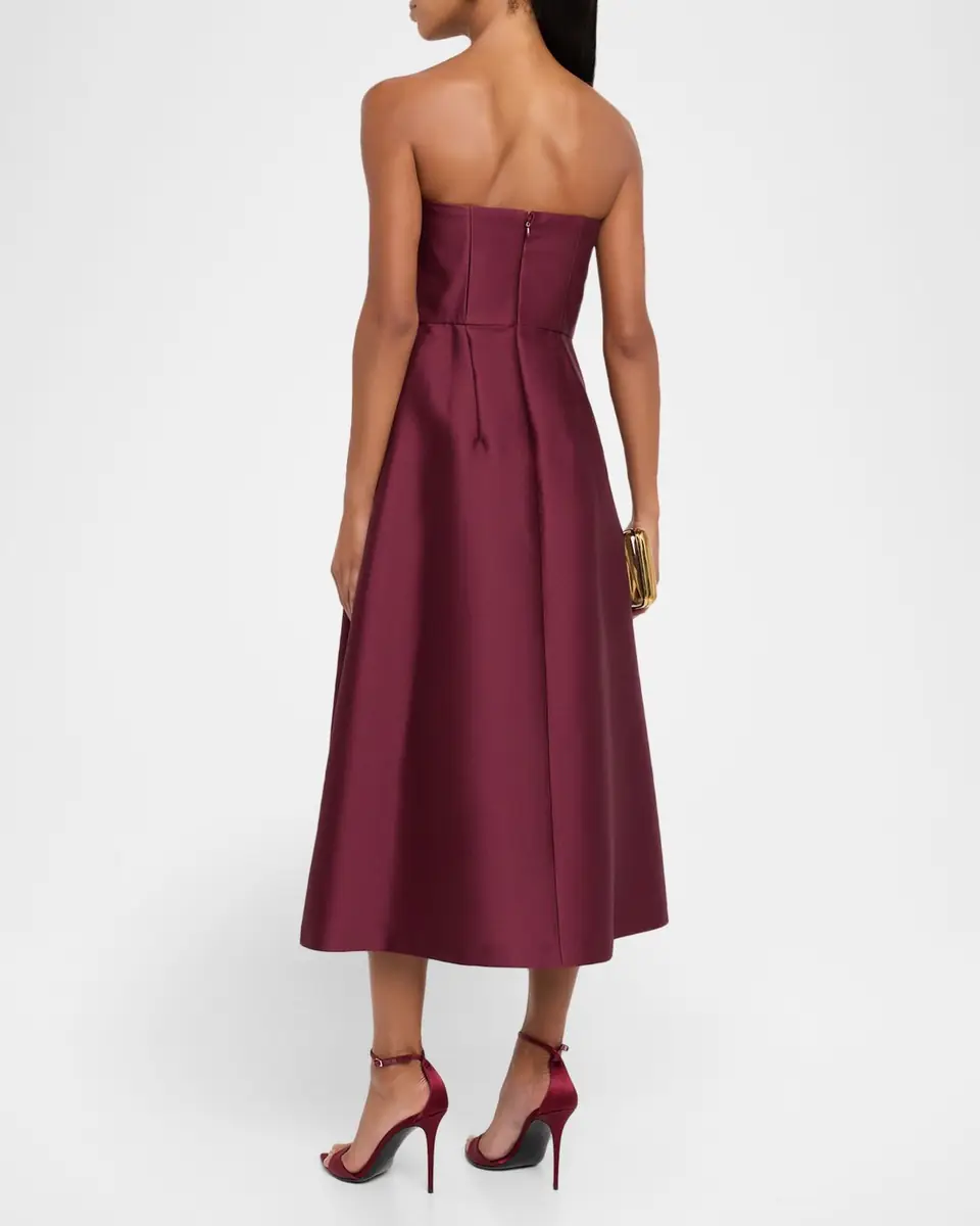 SACHIN & BABI Shay Strapless Floral-Print Mikado Midi Dress | Thumbnail 2 SACHIN & BABI Shay Strapless Floral-Print Mikado Midi Dress | Thumbnail 2