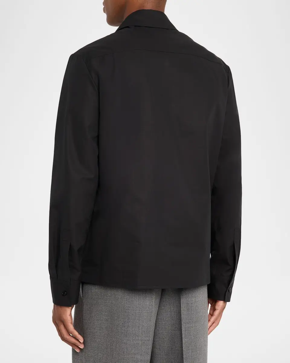 Jil Sander Men's Cotton Double-Pleated Dress Shirt | Thumbnail 2 Jil Sander Men's Cotton Double-Pleated Dress Shirt | Thumbnail 2