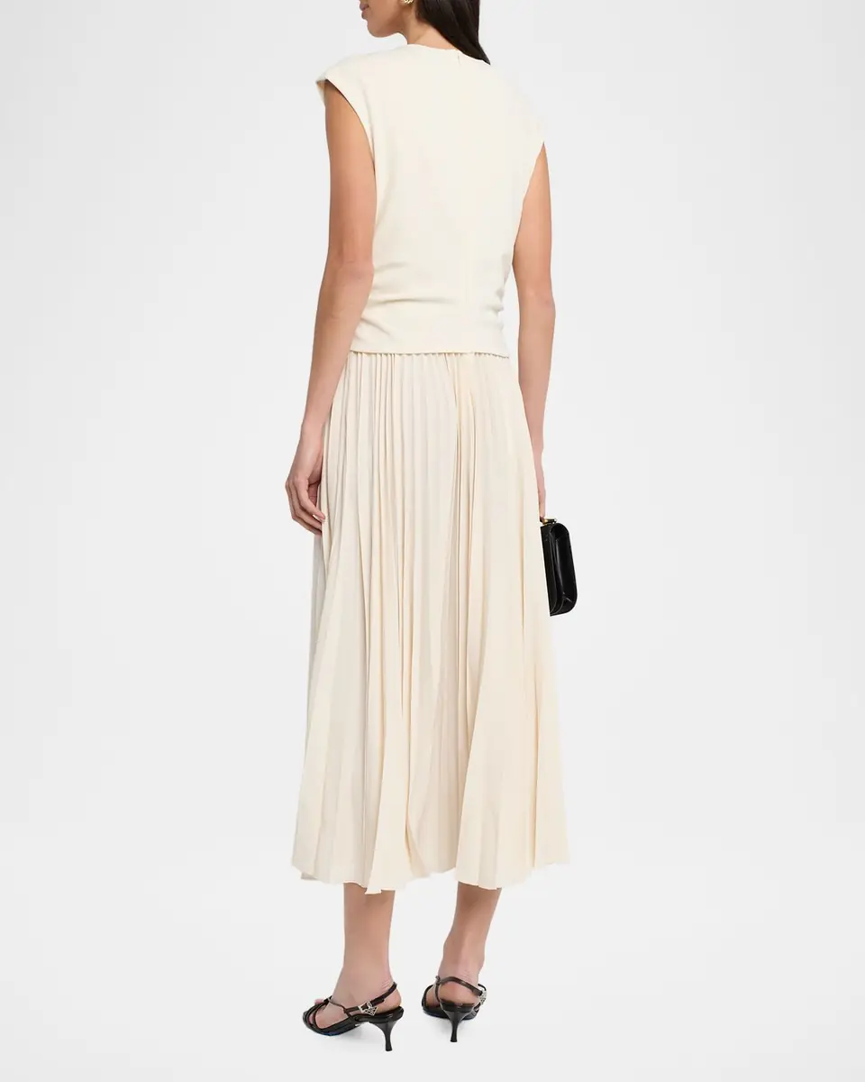 TANYA TAYLOR Carly Sleeveless Pleated Midi Dress | Thumbnail 2 TANYA TAYLOR Carly Sleeveless Pleated Midi Dress | Thumbnail 2