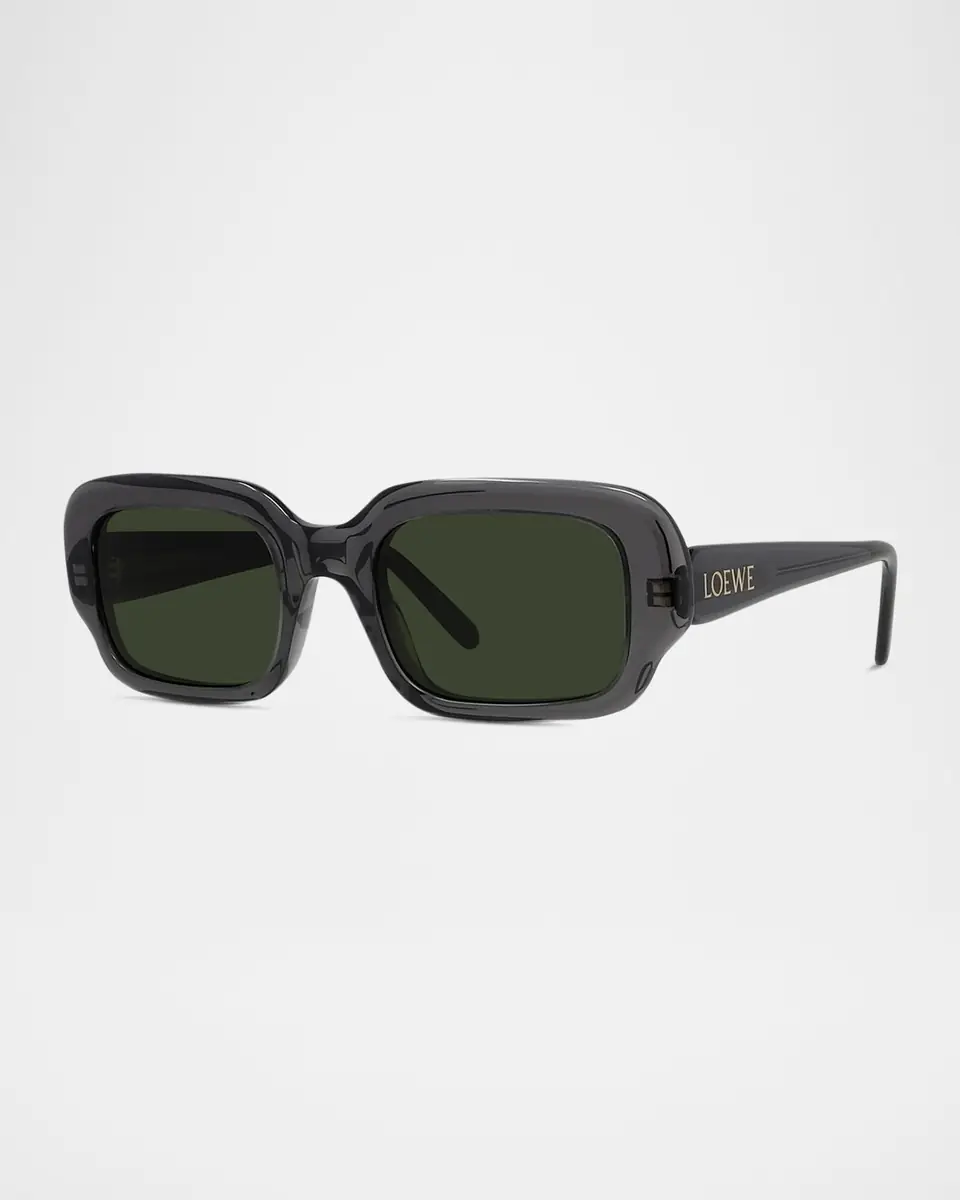 Loewe Men's Sigma Slim Acetate Rectangle Sunglasses | Thumbnail 2