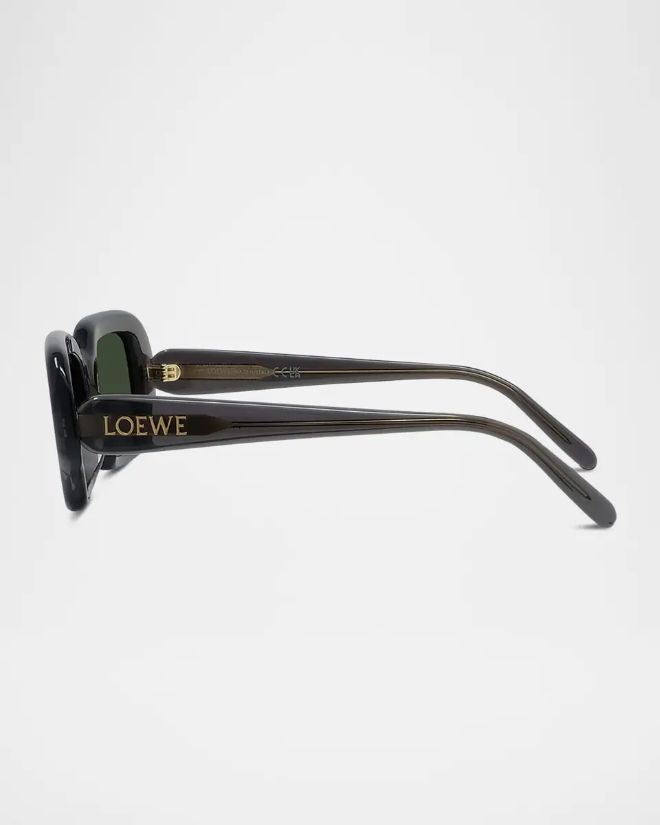 Loewe Men's Sigma Slim Acetate Rectangle Sunglasses | Thumbnail 3