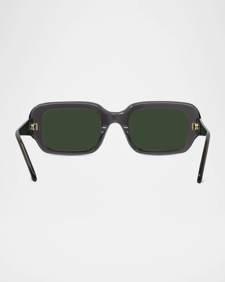 Loewe Men's Sigma Slim Acetate Rectangle Sunglasses | Thumbnail 4