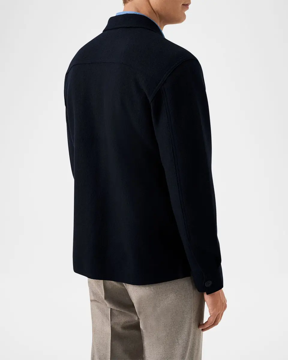 Eton Men's Boiled Wool Overshirt | Thumbnail 2