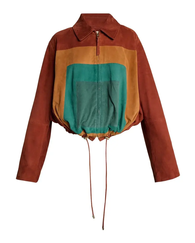 Loewe Coloblock Suede Balloon Jacket | Image 1 Loewe Coloblock Suede Balloon Jacket | Image 1