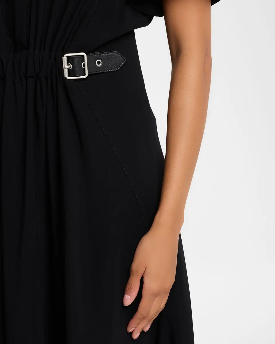 Loewe Short-Sleeve Belt Cinched Shirtdress | Thumbnail 4