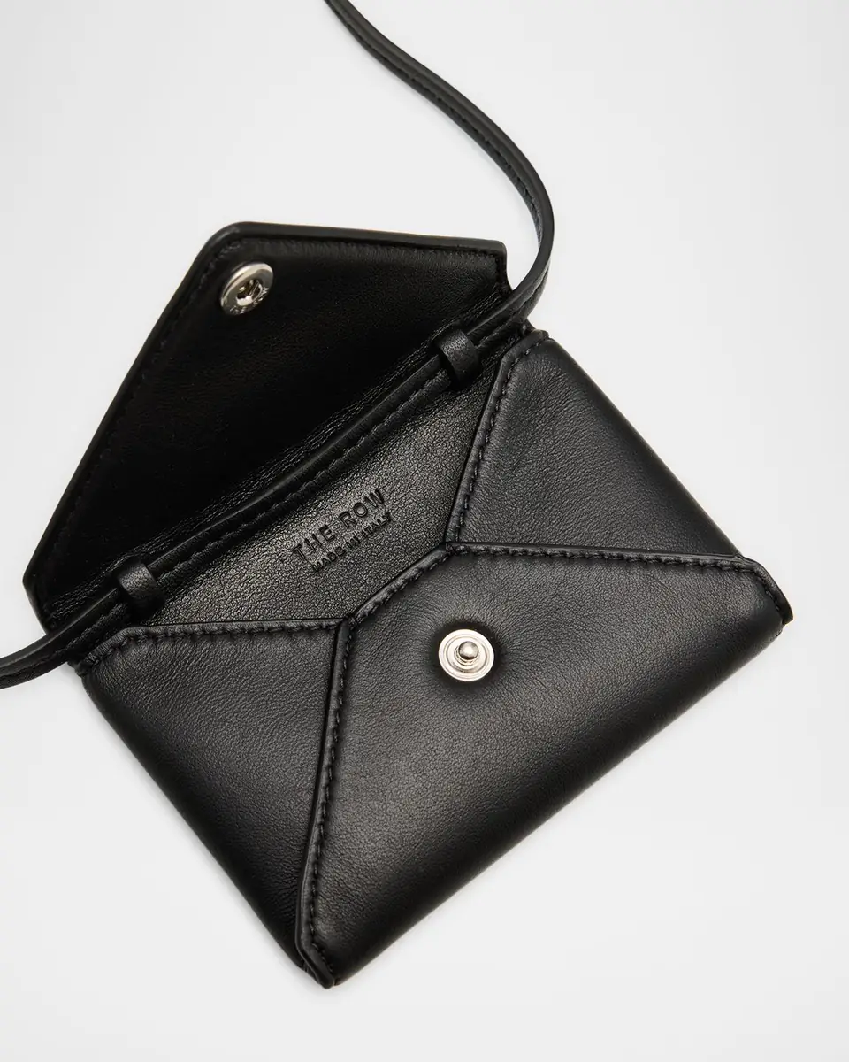 The Row Mini Envelope Leather Pouch with Strap | Thumbnail 2 The Row Mini Envelope Leather Pouch with Strap | Thumbnail 2