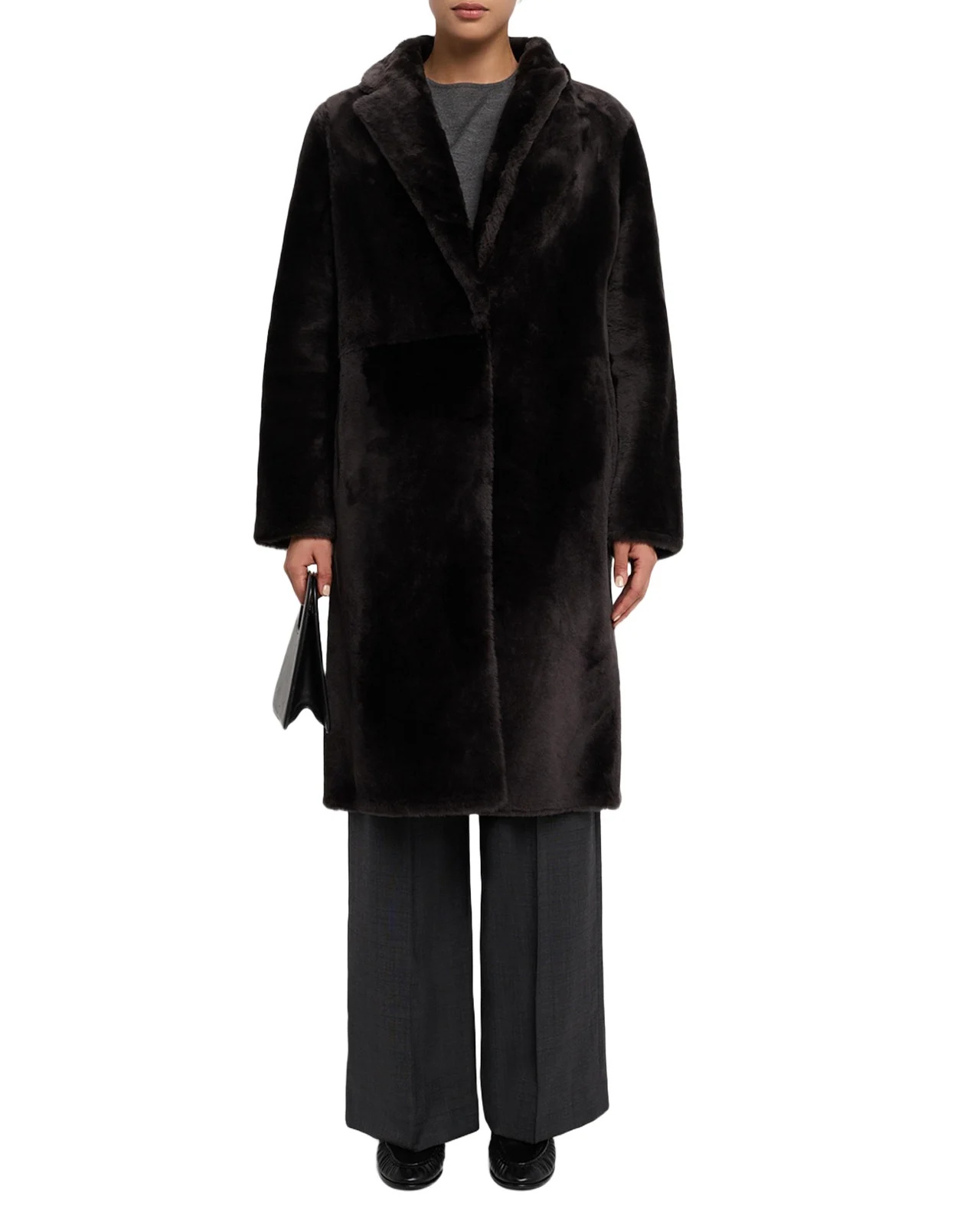 Long Reversible Shearling Coat Long Reversible Shearling Coat