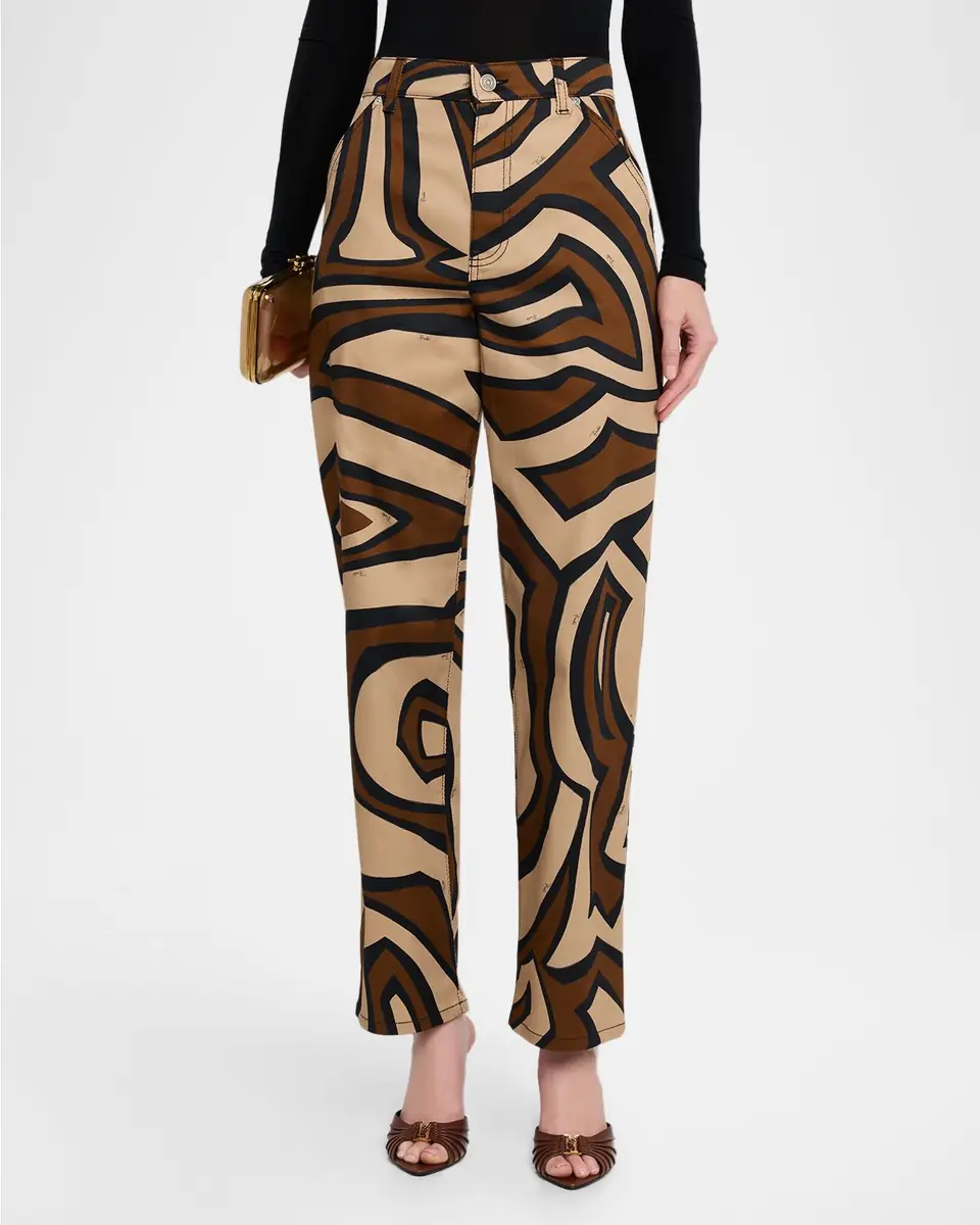 Pucci Labirinto Print Cotton Gabardine Pants | Thumbnail 3 Pucci Labirinto Print Cotton Gabardine Pants | Thumbnail 3