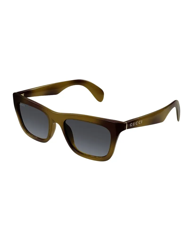 Gucci Men's Rectangular Plastic Sunglasses | Image 1 Gucci Men's Rectangular Plastic Sunglasses | Image 1