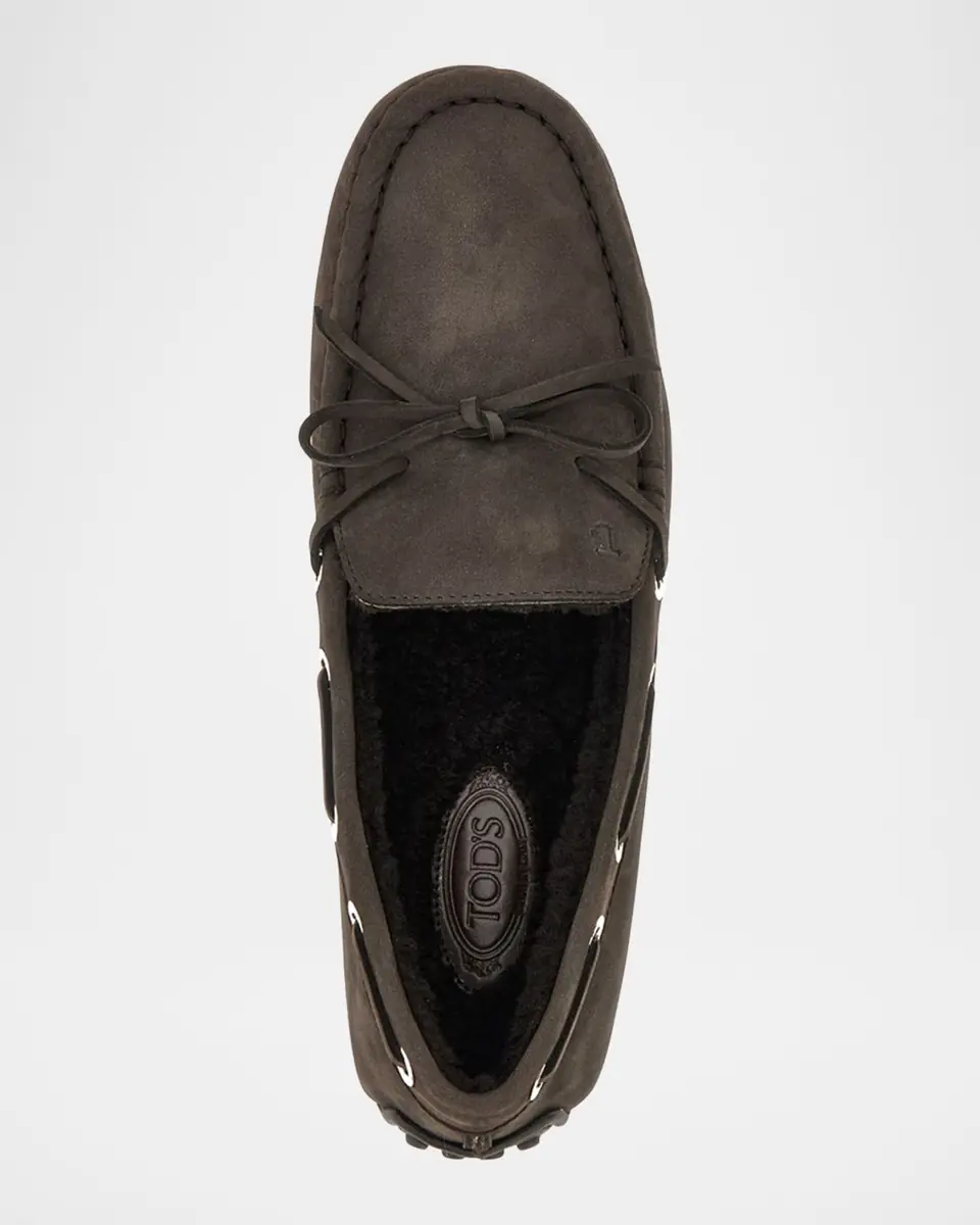Tod's Men's City Gommino Nubuck Driving Shoes | Thumbnail 3 Tod's Men's City Gommino Nubuck Driving Shoes | Thumbnail 3