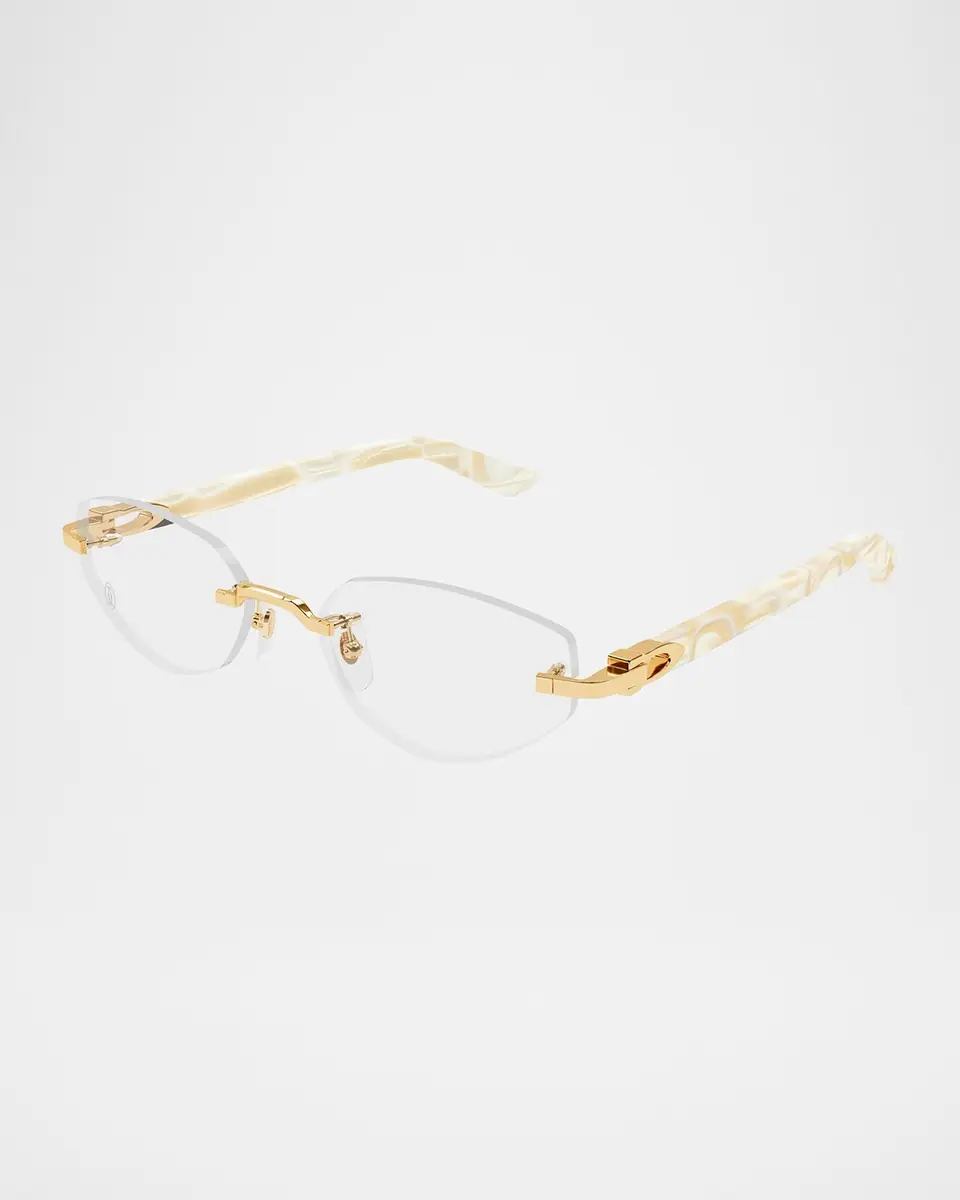 Cartier Decor C Rimless Metal Oval Optical Glasses | Thumbnail 2 Cartier Decor C Rimless Metal Oval Optical Glasses | Thumbnail 2