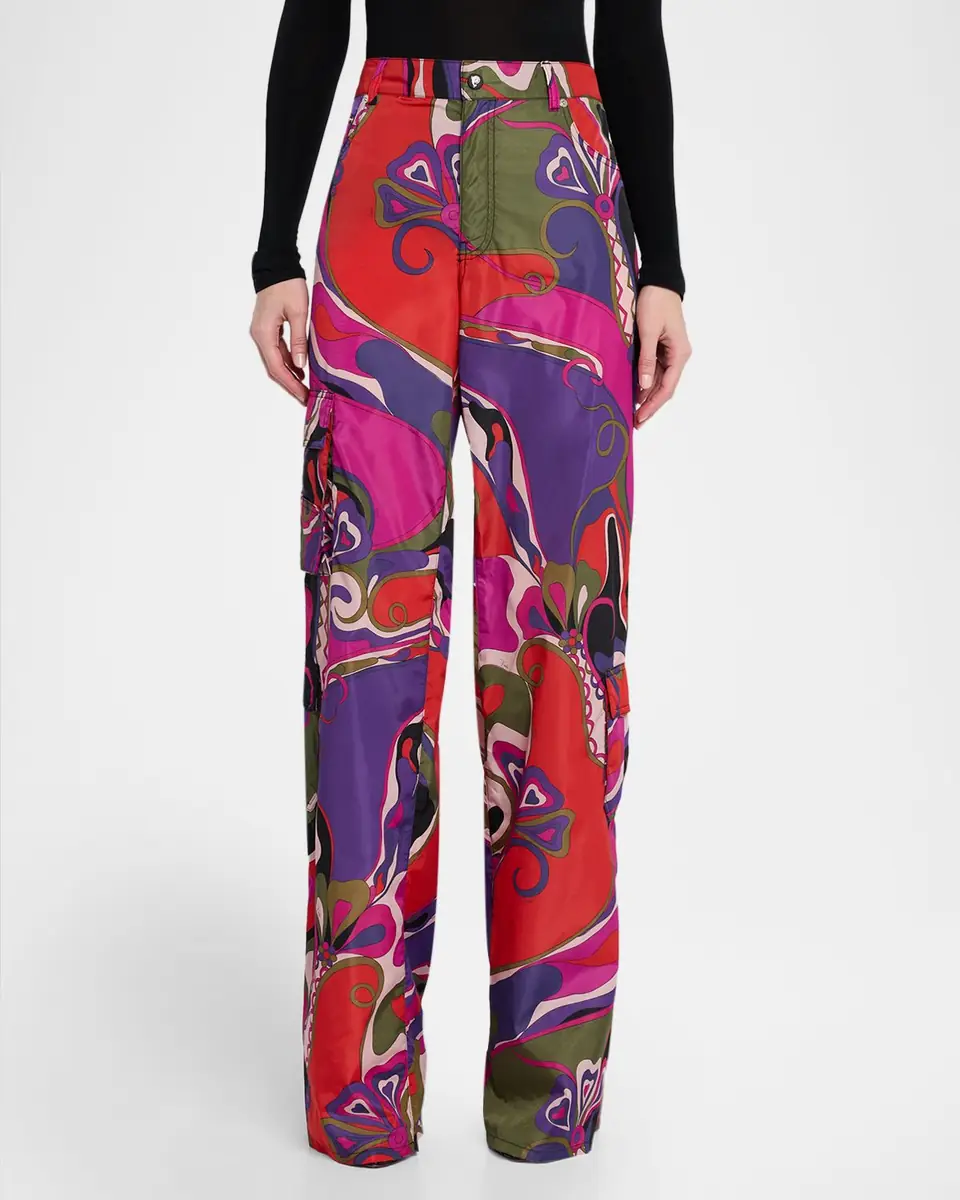 Pucci Orchidee Print Cargo Pants | Thumbnail 3 Pucci Orchidee Print Cargo Pants | Thumbnail 3