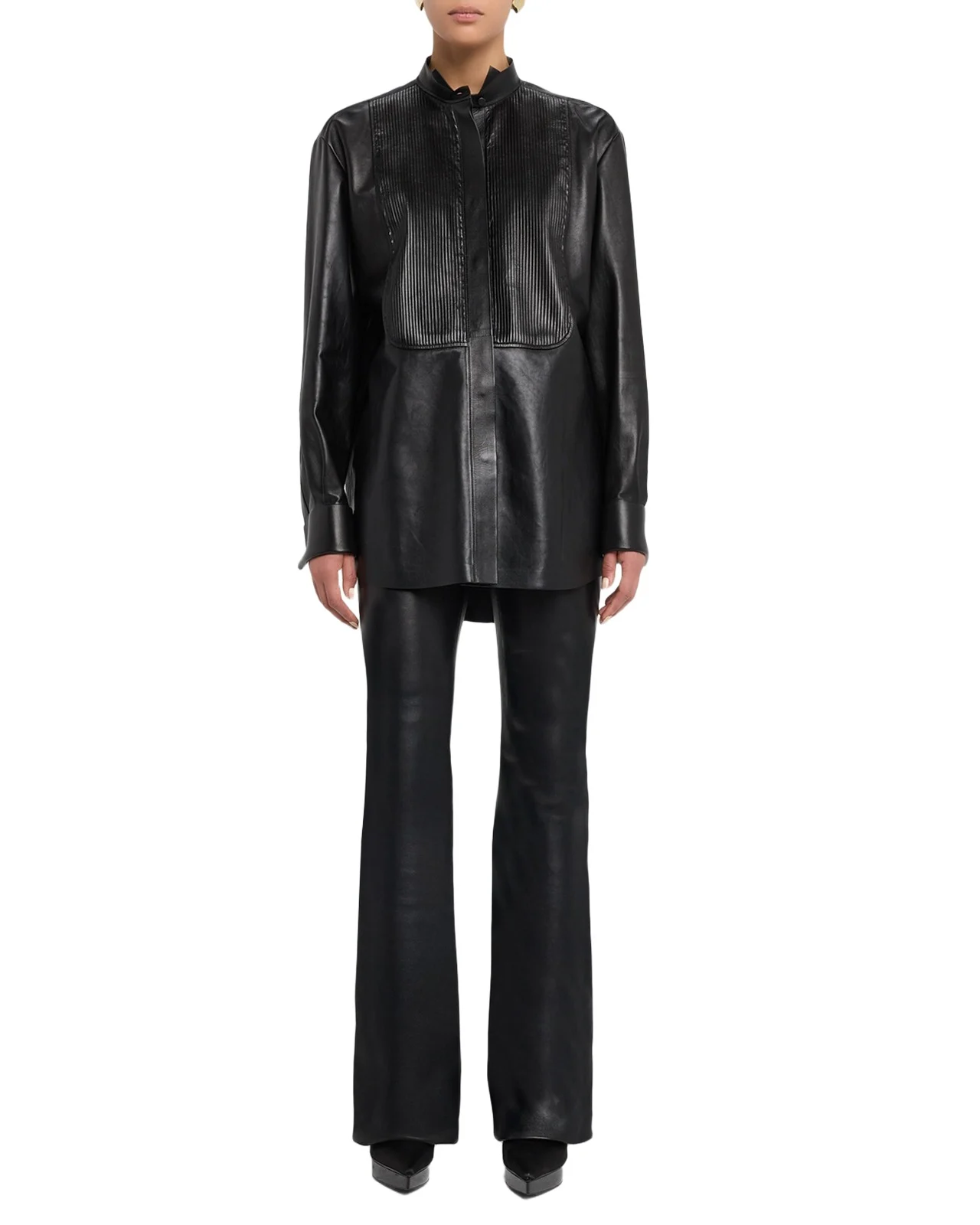 French Plonge Leather Tuxedo Shirt French Plonge Leather Tuxedo Shirt