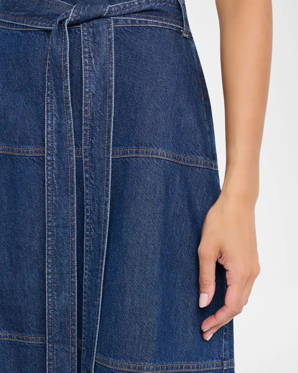 TANYA TAYLOR Hudley Denim Midi Skirt | Thumbnail 4 TANYA TAYLOR Hudley Denim Midi Skirt | Thumbnail 4