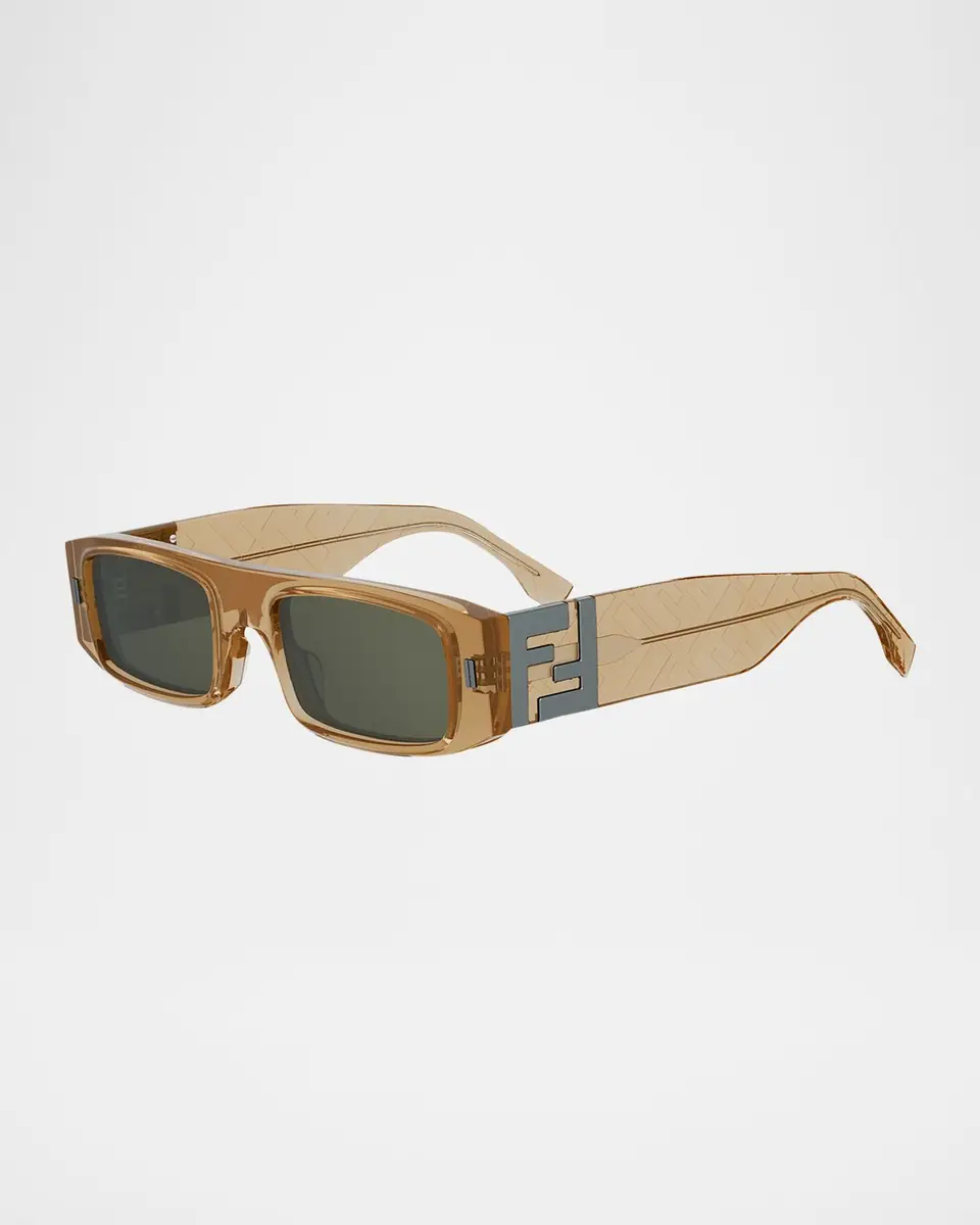 Fendi Men's FF Squared Acetate Rectangle Sunglasses | Thumbnail 3 Fendi Men's FF Squared Acetate Rectangle Sunglasses | Thumbnail 3