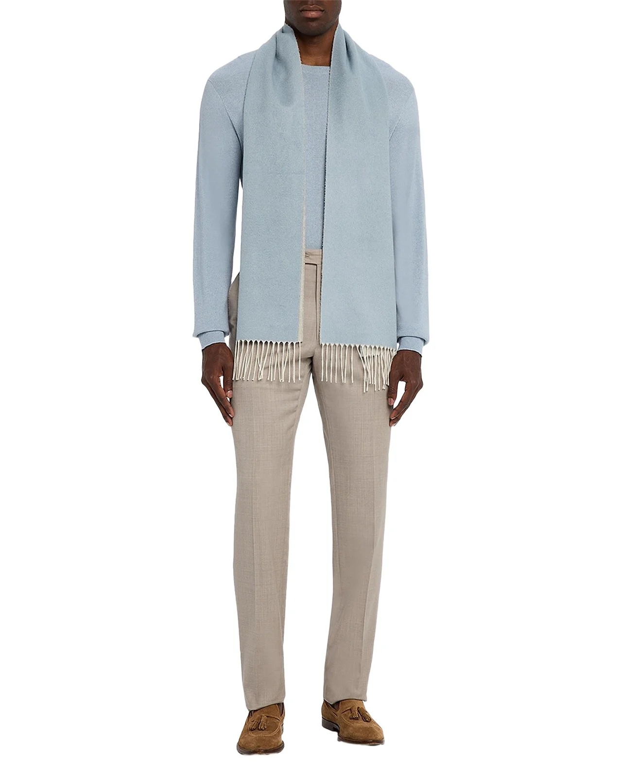 Men's Two-Tone Cashmere-Silk Scarf