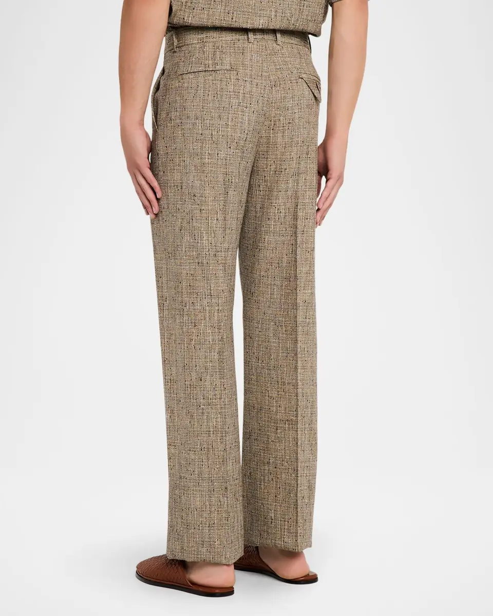 Bottega Veneta Men's Straight-Leg Textured Trousers | Thumbnail 2 Bottega Veneta Men's Straight-Leg Textured Trousers | Thumbnail 2