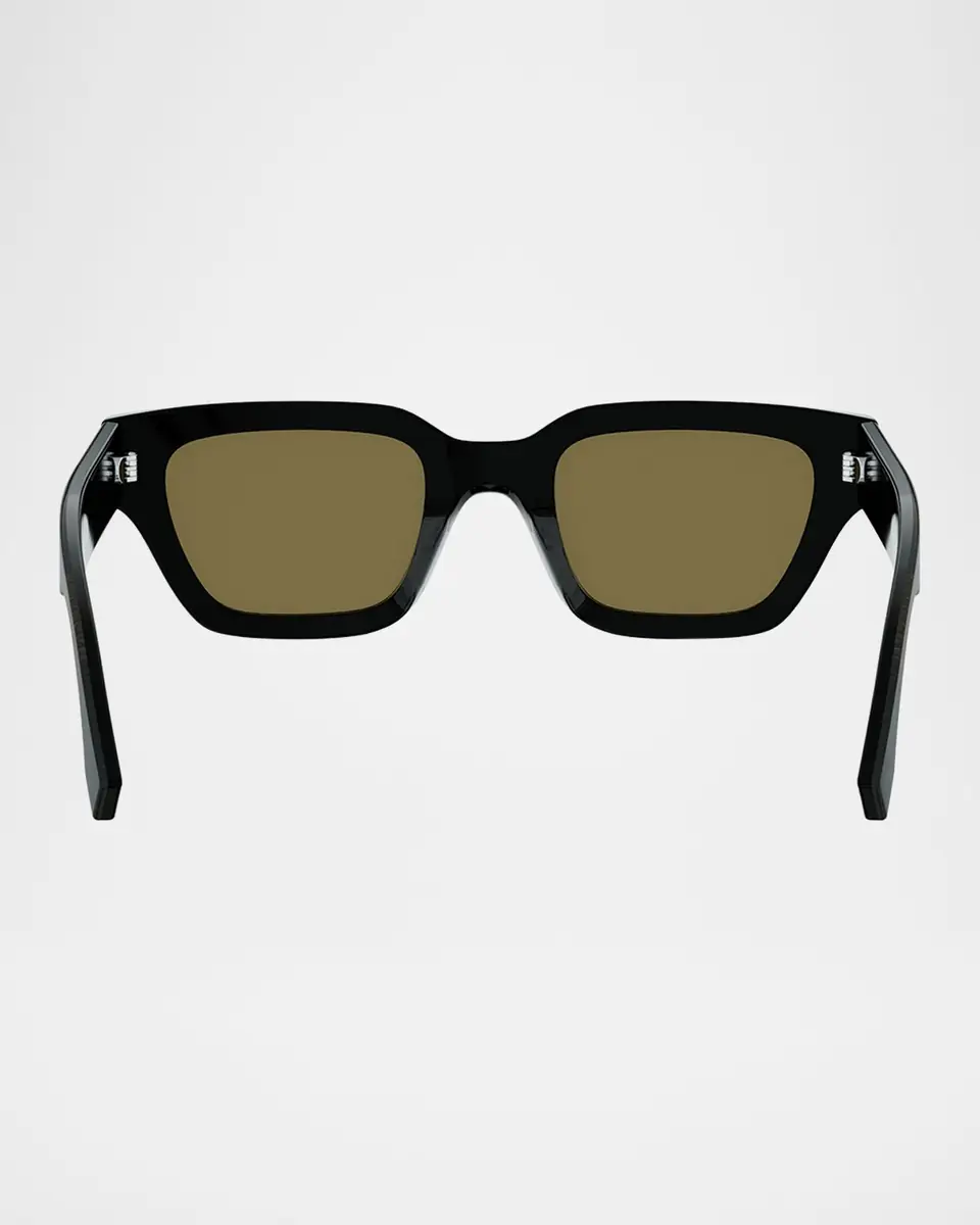 Fendi Men's Selleria Acetate Three-Stitch Rectangle Sunglasses | Thumbnail 5 Fendi Men's Selleria Acetate Three-Stitch Rectangle Sunglasses | Thumbnail 5