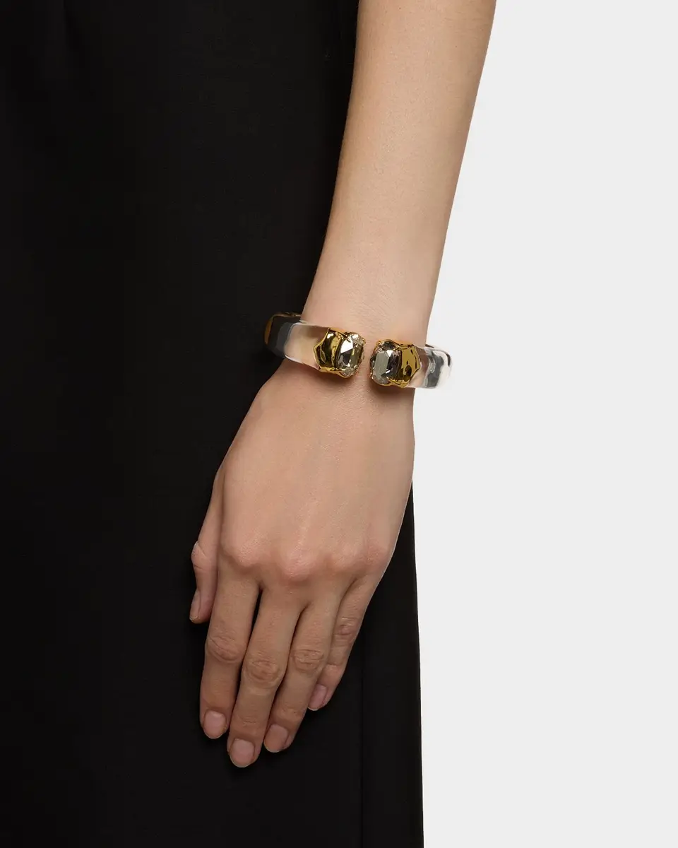 Alexis Bittar Bonbon Crystal Lucite Hinge Bracelet, Clear | Image 1 Alexis Bittar Bonbon Crystal Lucite Hinge Bracelet, Clear | Image 1