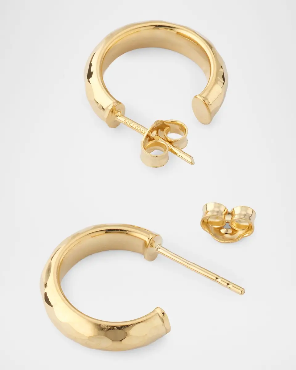 LANA Mini Disco Hollow Hoop Earrings, 16mm | Thumbnail 3 LANA Mini Disco Hollow Hoop Earrings, 16mm | Thumbnail 3