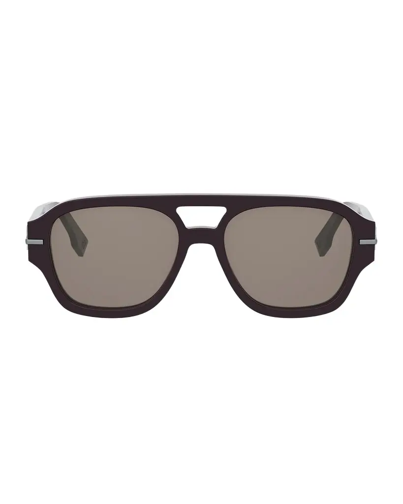 Fendi Men's Fendigraphy Metal Logo Acetate Square Sunglasses | Image 1 Fendi Men's Fendigraphy Metal Logo Acetate Square Sunglasses | Image 1