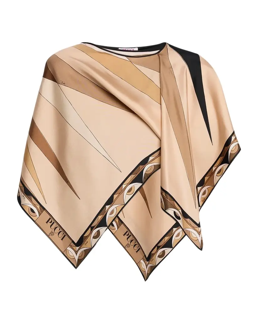 Volute Silk Twill Cape Blouse Volute Silk Twill Cape Blouse